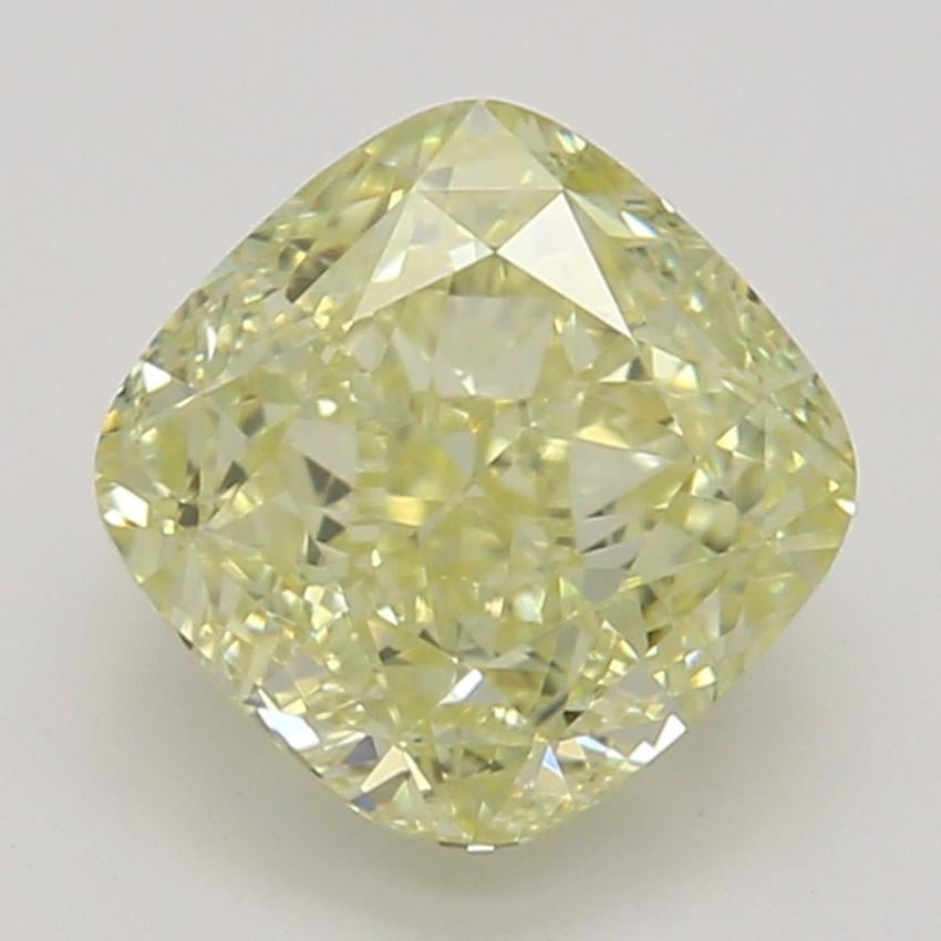 0.90 Ct. Fancy Light Yellow Cushion Diamond