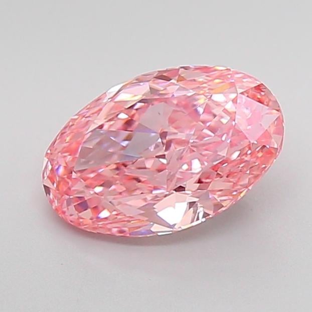 2.70 Ct. Fancy Vivid Pink Oval Lab Grown Diamond