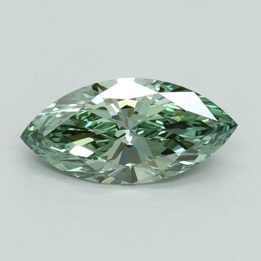 1.07 Ct. Fancy Vivid Green Marquise Lab Grown Diamond