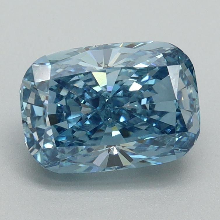 1.62 Ct. Fancy Vivid Blue Cushion Lab Grown Diamond