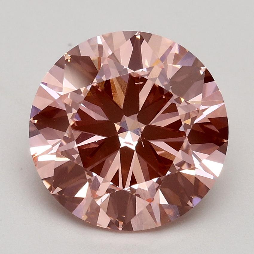 2.51 Ct. Fancy Intense Pink Round Lab Grown Diamond