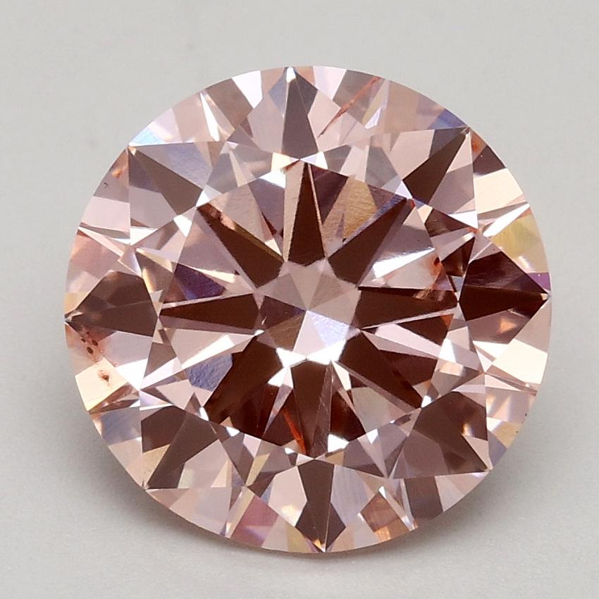 2.51 Ct. Fancy Intense Pink Round Lab Grown Diamond