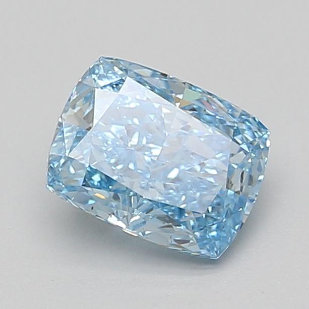 1.60 Ct. Fancy Vivid Blue Cushion Lab Grown Diamond