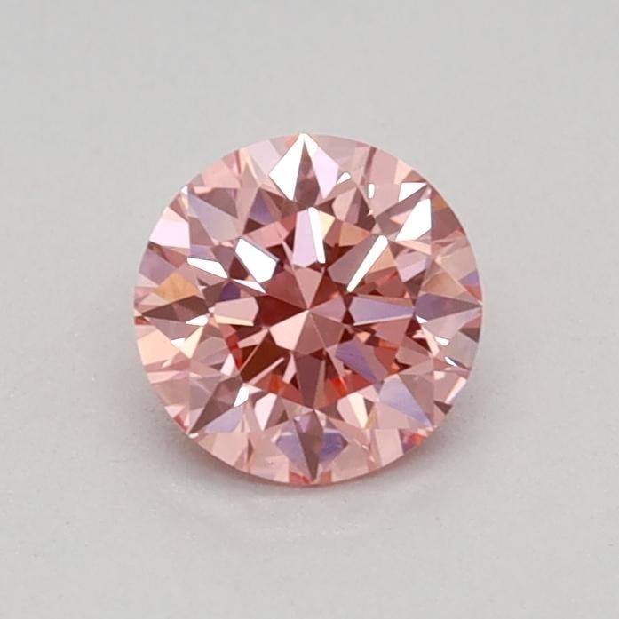 0.40 Ct. Fancy Vivid Pink Round Lab Grown Diamond
