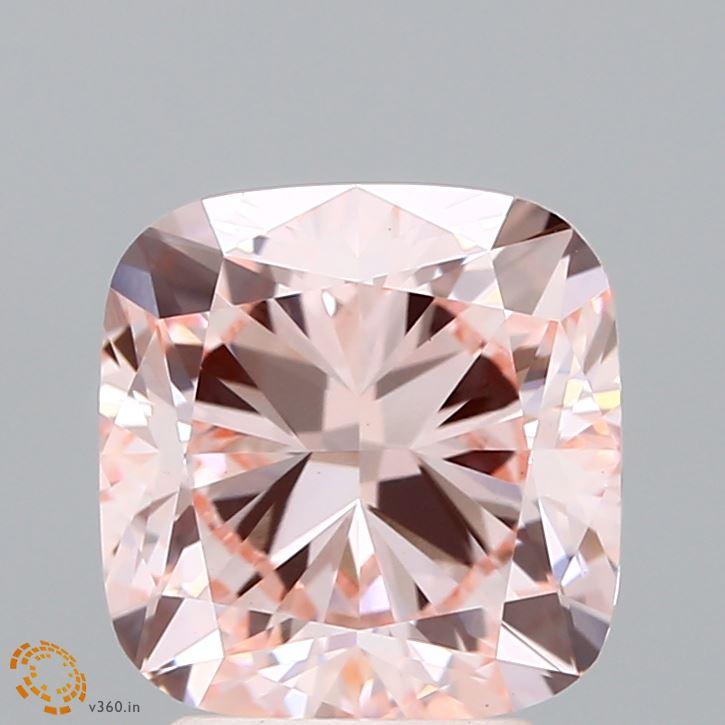 3.24 Ct. Fancy Intense Pink Cushion Lab Grown Diamond