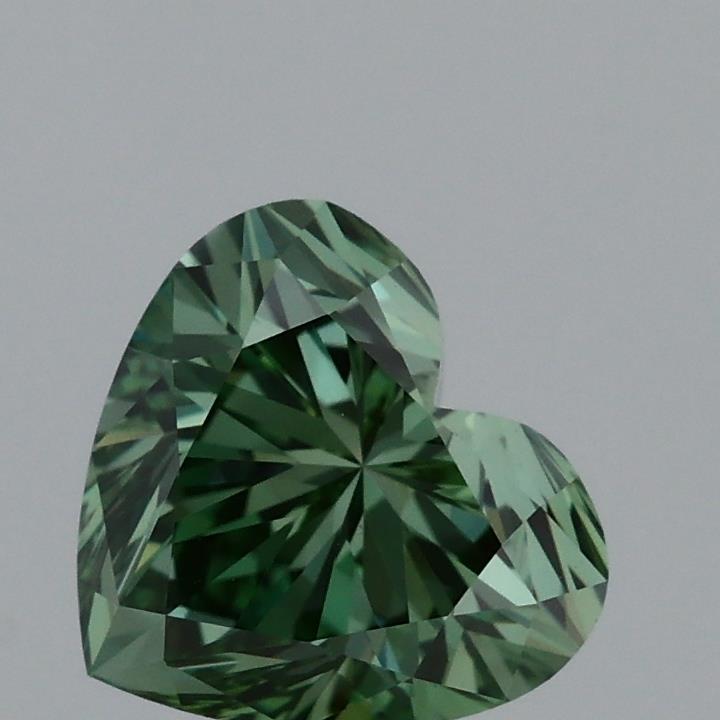1.00 Ct. Fancy Vivid Green Heart Lab Grown Diamond