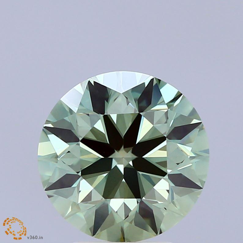 3.01 Ct. Fancy Vivid Green Round Lab Grown Diamond