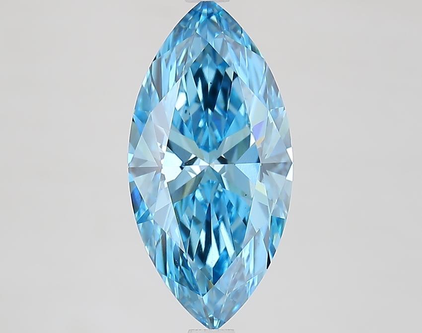 3.01 Ct. Fancy Vivid Blue Marquise Lab Grown Diamond