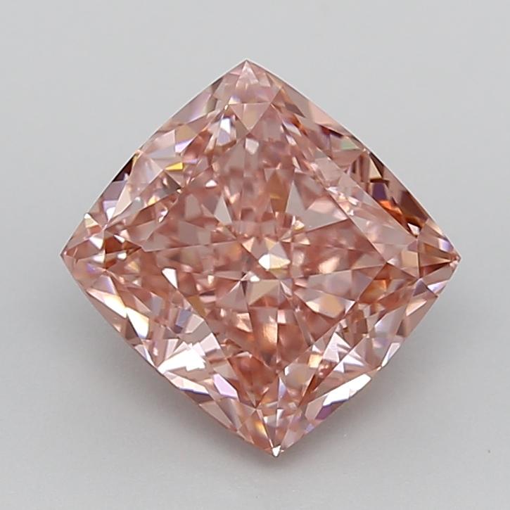 3.54 Ct. Fancy Vivid  Pink Cushion Lab Grown Diamond