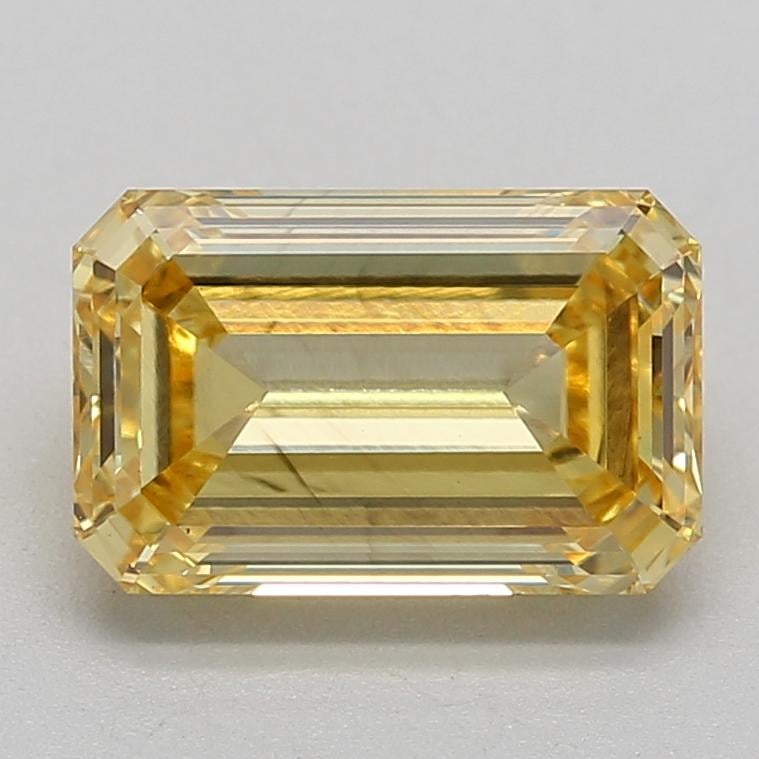 1.62 Ct. Fancy Intense  Yellow Emerald Lab Grown Diamond