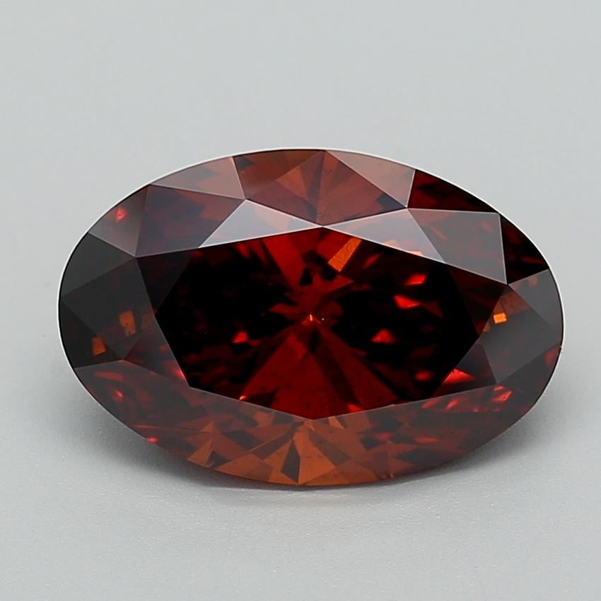 5.06 Ct. Fancy Deep  Orange Oval Lab Grown Diamond