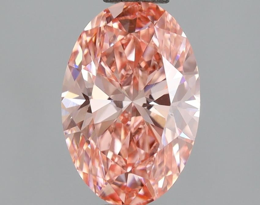 1.06 Ct. Fancy Vivid Pink Oval Lab Grown Diamond
