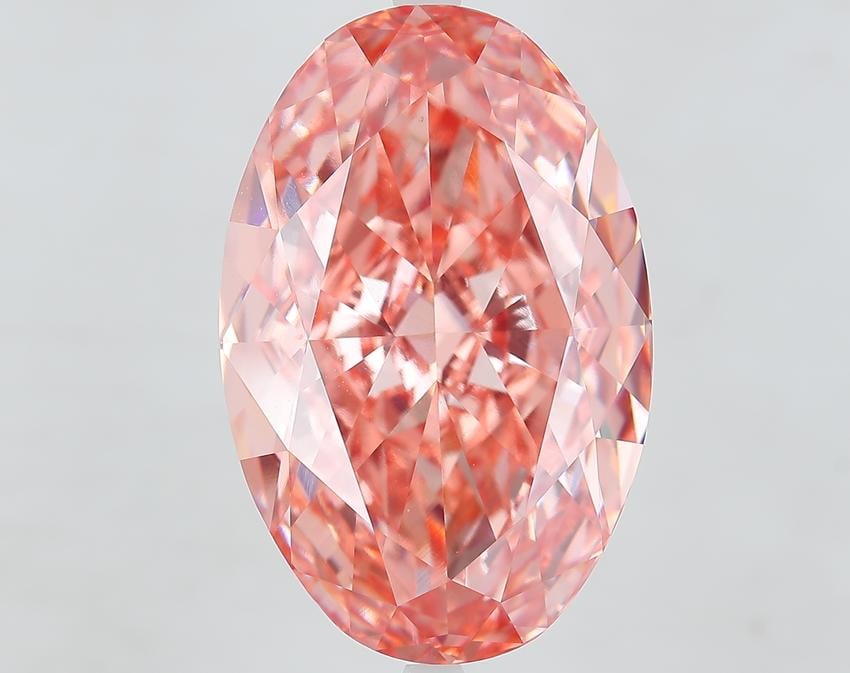 20.10 Ct. Fancy Vivid Pink Oval Lab Grown Diamond