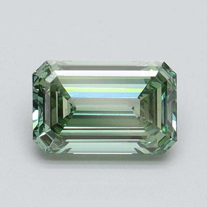 0.86 Ct. Fancy Intense Pacific Green Emerald Lab Grown Diamond