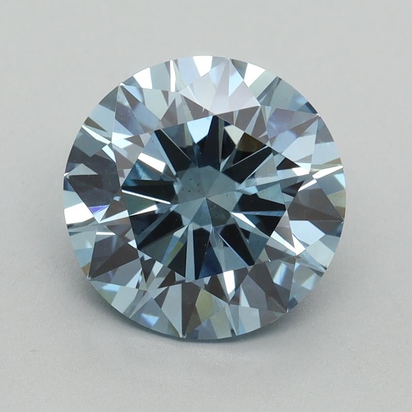 3.03 Ct. Fancy Vivid Blue Round Lab Grown Diamond