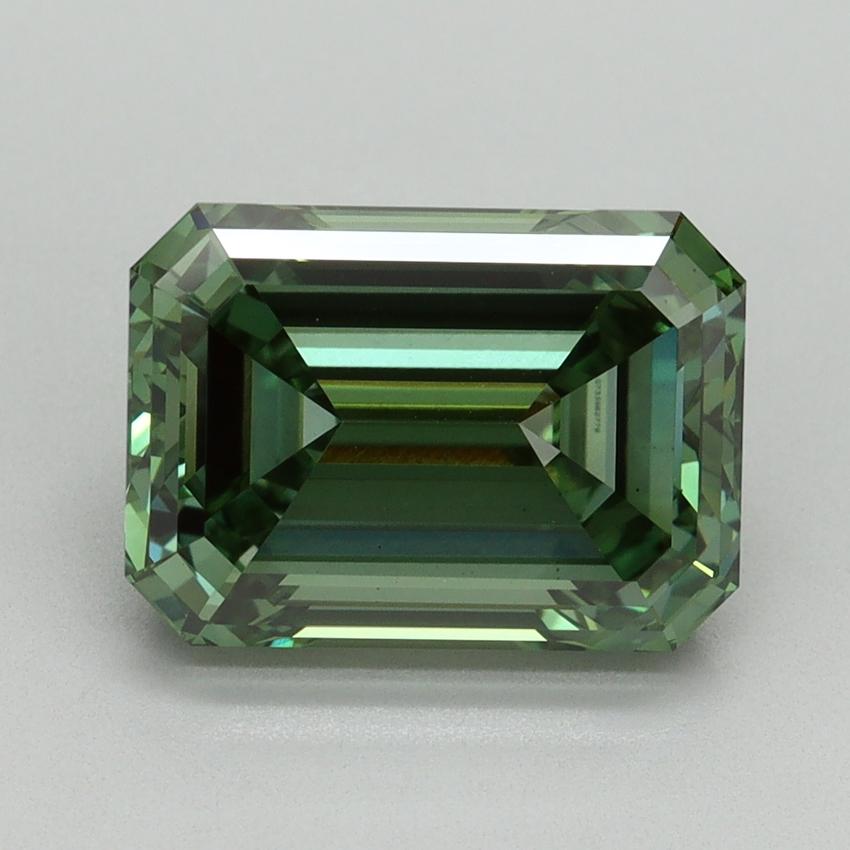 4.15 Ct. Fancy Vivid Pacific Green Emerald Lab Grown Diamond