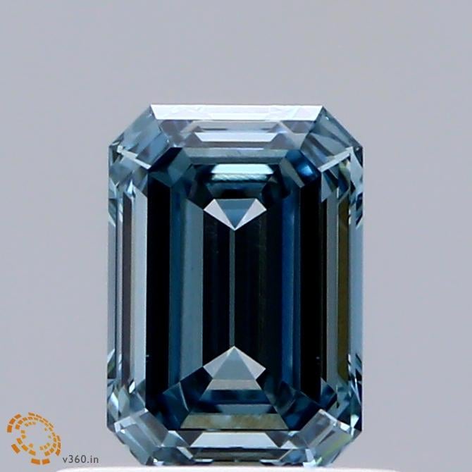 0.73 Ct. Fancy Intense Brownish Blue Emerald Lab Grown Diamond