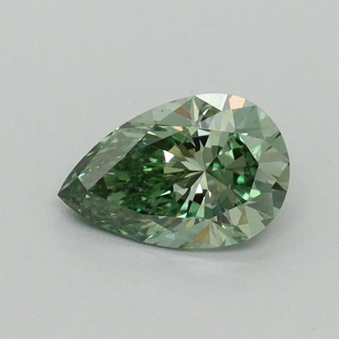 0.42 Ct. Fancy Vivid Pacific Green Pear Lab Grown Diamond