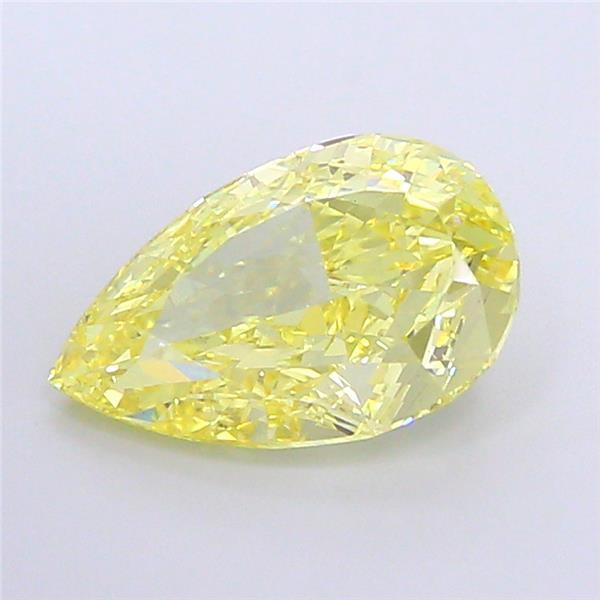 4.54 Ct. Fancy Intense  Yellow Pear Lab Grown Diamond