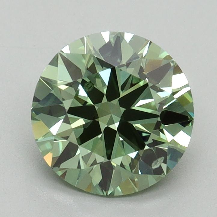 1.39 Ct. Fancy Vivid Green Round Lab Grown Diamond