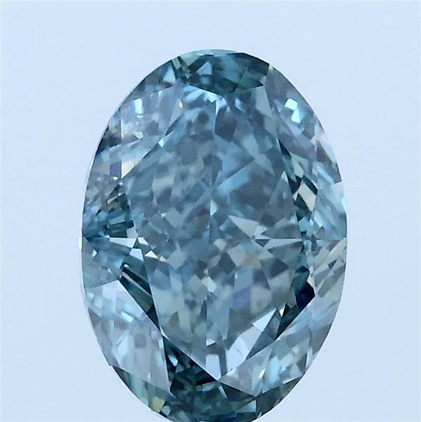 1.72 Ct. Fancy Vivid Green Blue Oval Lab Grown Diamond