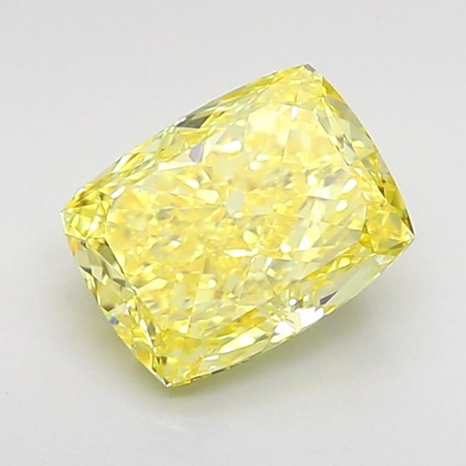 1.51 Ct. Fancy Vivid  Yellow Cushion Lab Grown Diamond