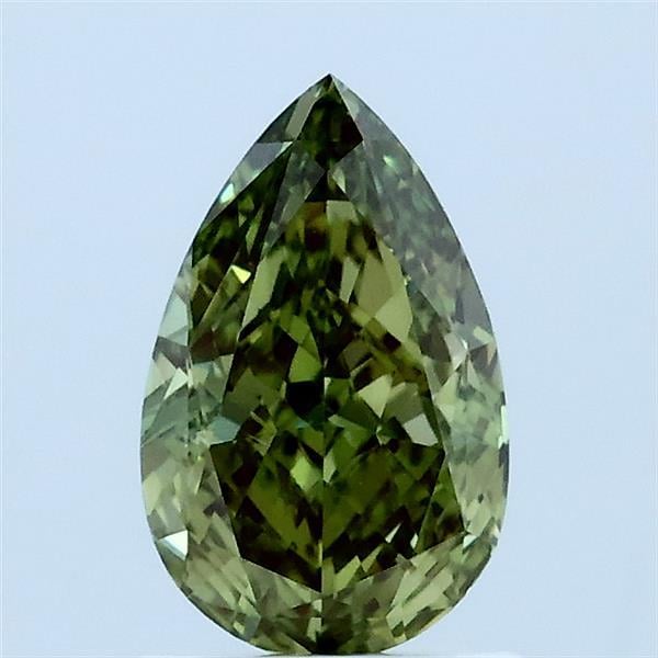 1.00 Ct. Fancy Vivid Green Pear Lab Grown Diamond