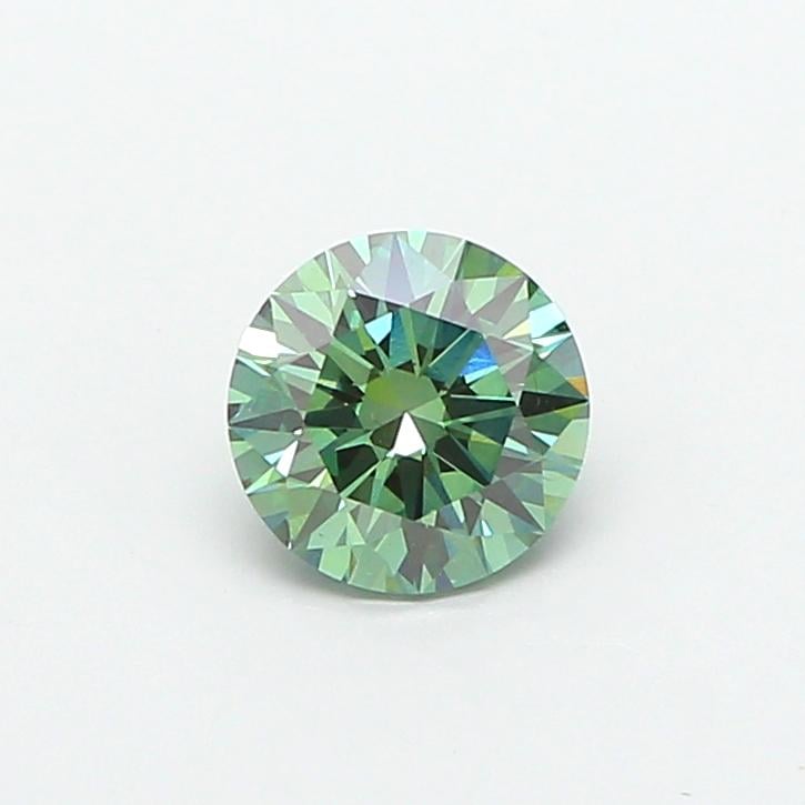 1.41 Ct. Fancy Vivid  Green Round Lab Grown Diamond