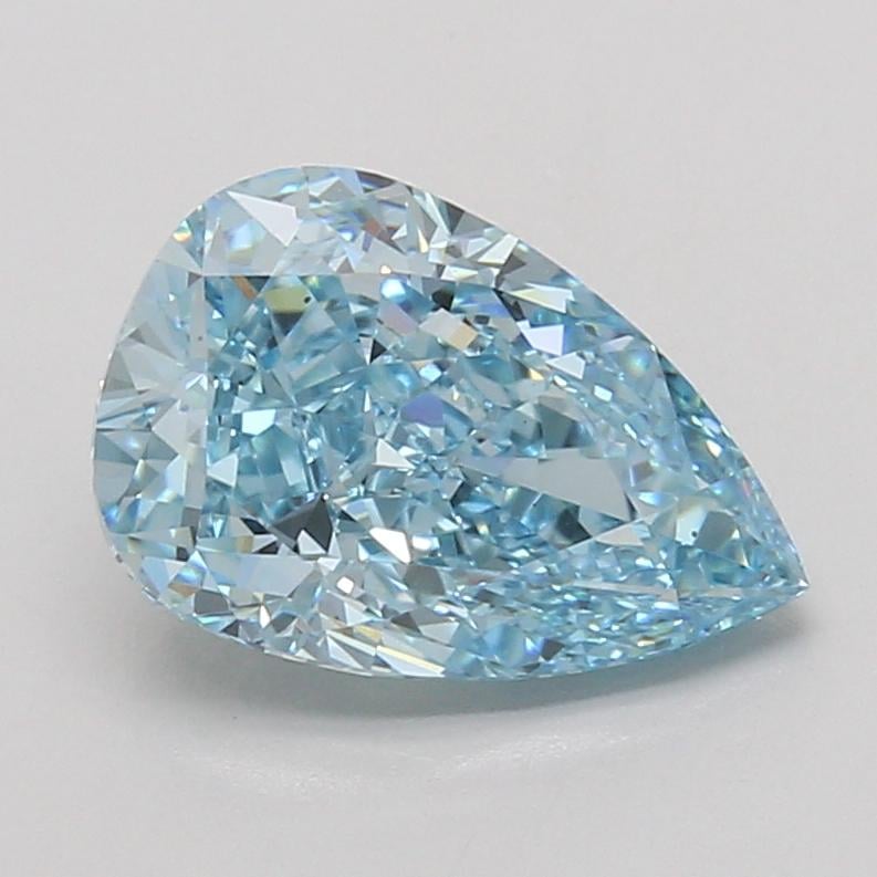 3.00 Ct. Fancy Vivid Blue Pear Lab Grown Diamond
