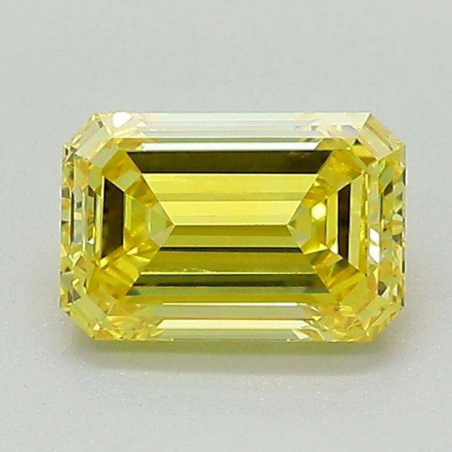 0.96 Ct. Fancy Vivid Yellow Emerald Lab Grown Diamond