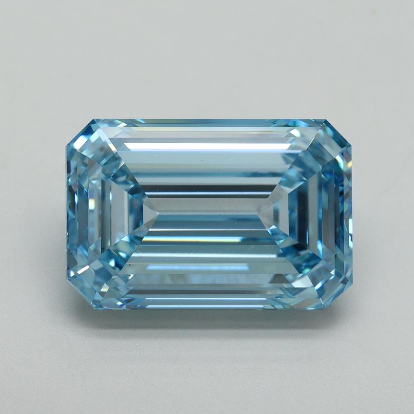 9.35 Ct. Fancy Vivid Blue Emerald Lab Grown Diamond