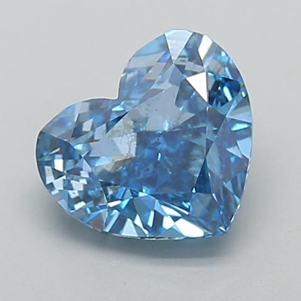 1.52 Ct. Fancy Vivid Blue Heart Lab Grown Diamond