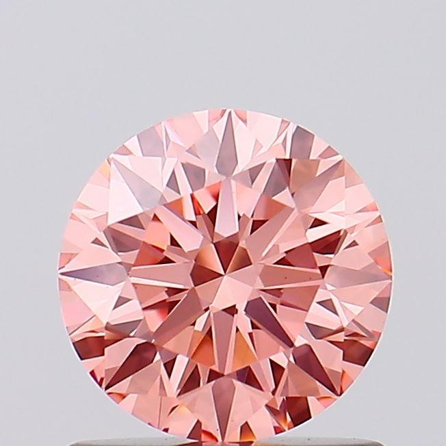 0.86 Ct. Fancy Vivid Pink Round Lab Grown Diamond