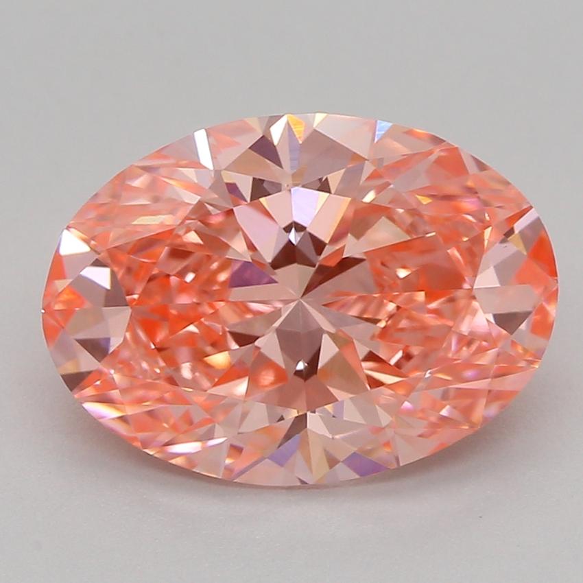 2.06 Ct. Fancy Vivid Pink Oval Lab Grown Diamond