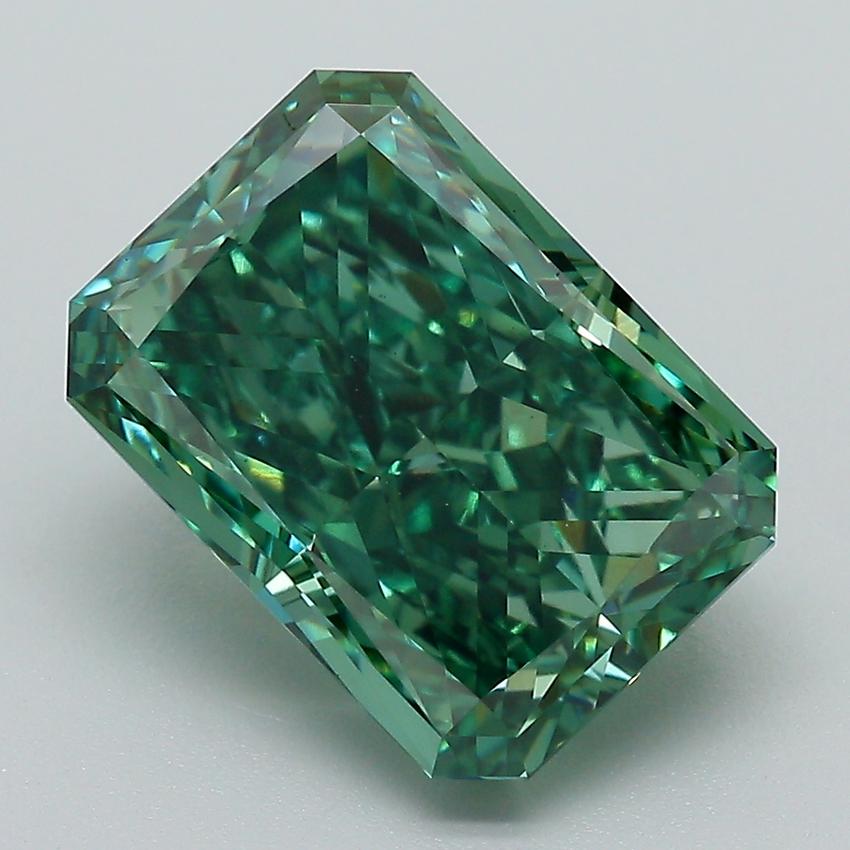 5.00 Ct. Fancy Vivid Green Radiant Lab Grown Diamond