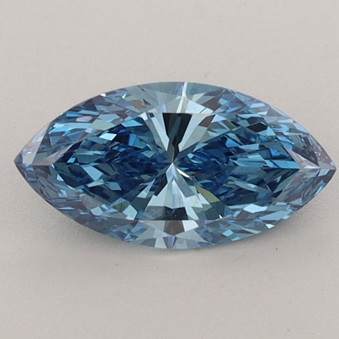 0.84 Ct. Fancy Vivid Blue Marquise Lab Grown Diamond