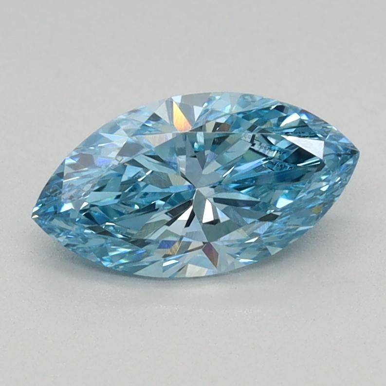 0.62 Ct. Fancy Vivid Blue Marquise Lab Grown Diamond