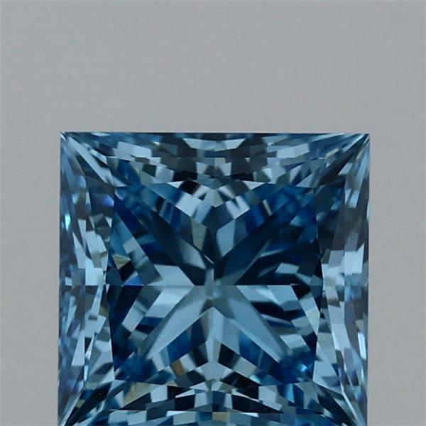 0.93 Ct. Fancy Vivid Blue Princess Lab Grown Diamond