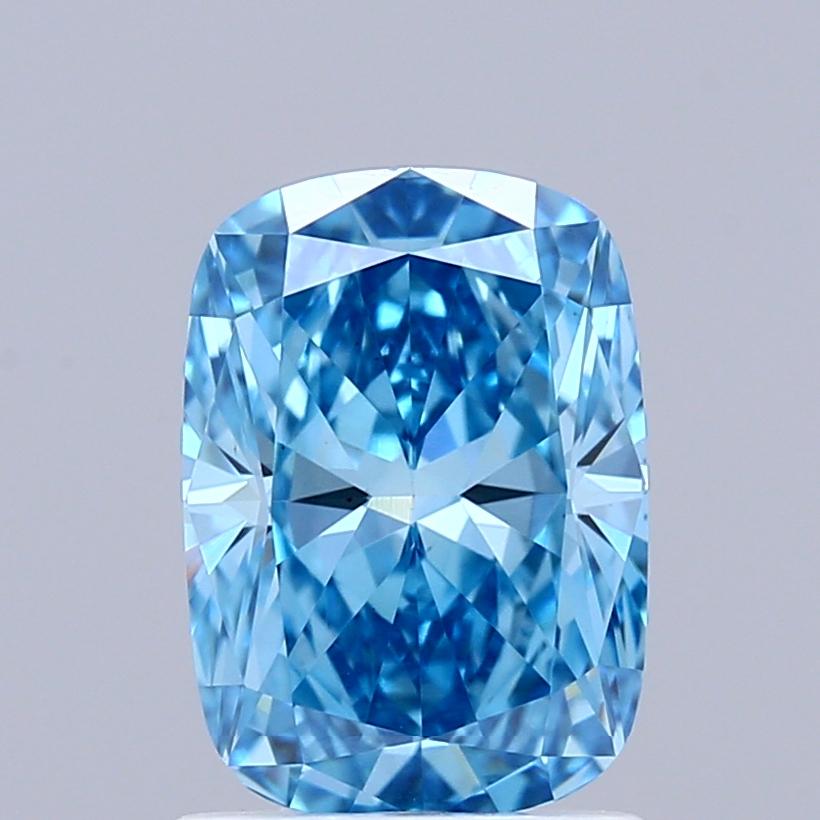 1.54 Ct. Fancy Vivid Blue Cushion Lab Grown Diamond