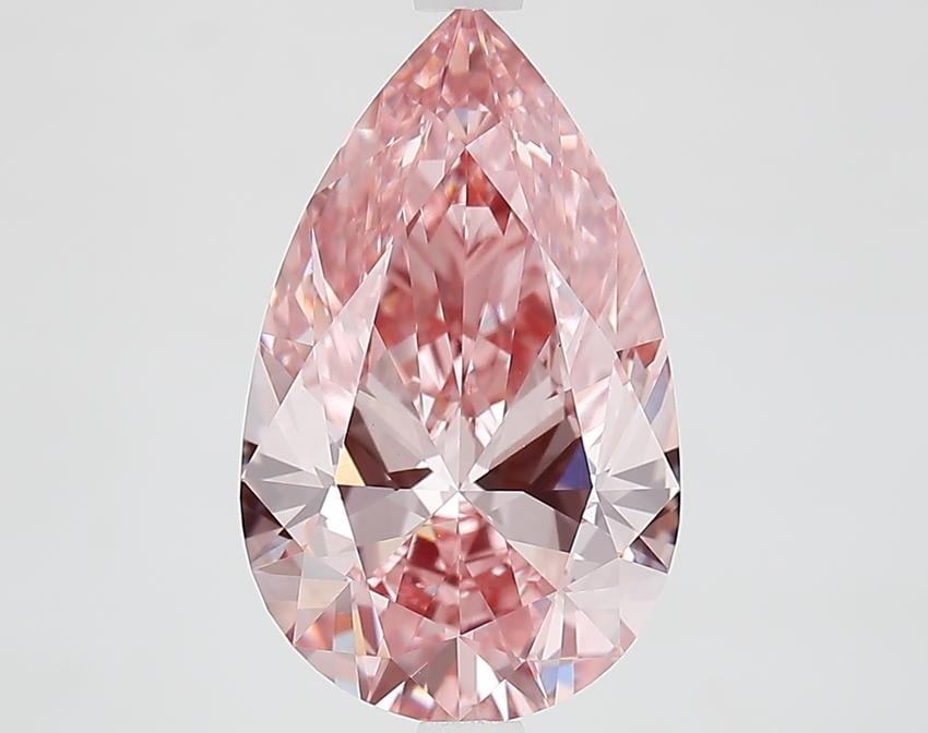4.04 Ct. Fancy Vivid Pink Pear Lab Grown Diamond