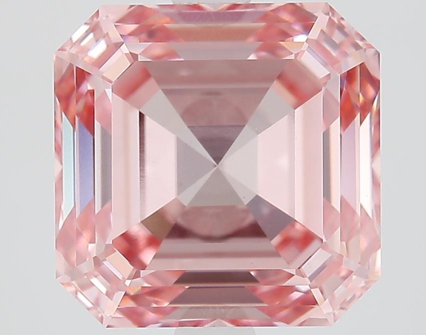 3.70 Ct. Fancy Intense Pink Asscher Lab Grown Diamond