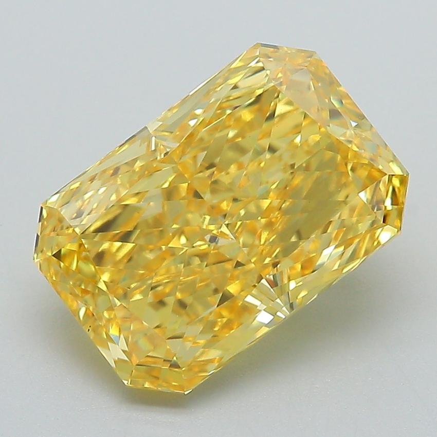 4.06 Ct. Fancy Vivid Yellow Radiant Lab Grown Diamond