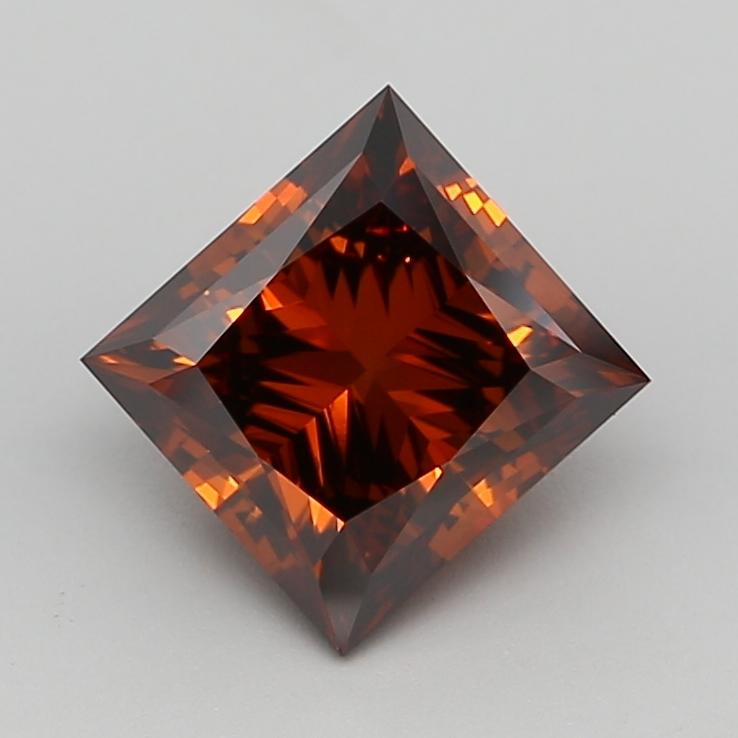 3.00 Ct. Fancy Deep  Orange Princess Lab Grown Diamond