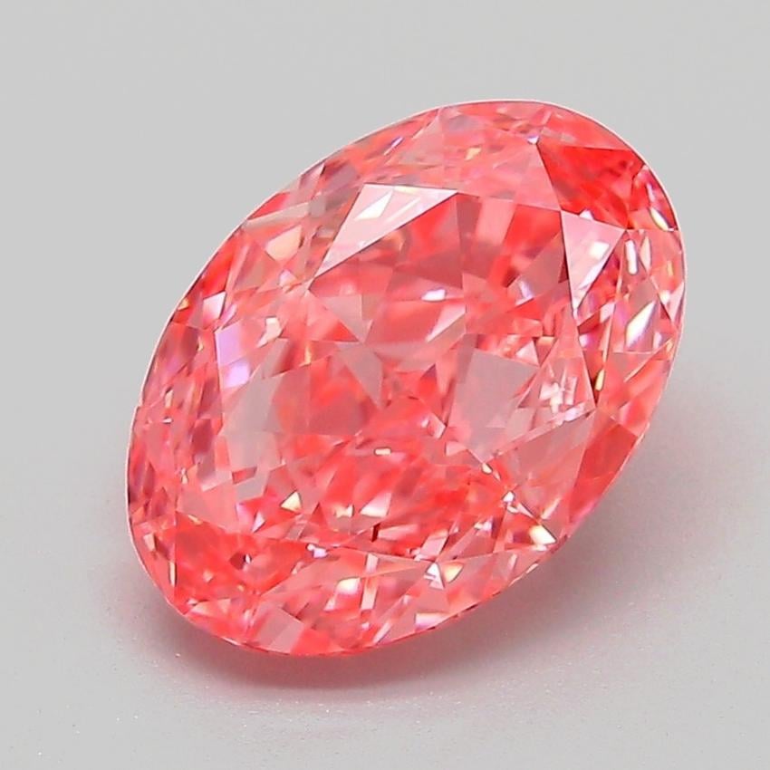 2.63 Ct. Fancy Vivid Pink Oval Lab Grown Diamond