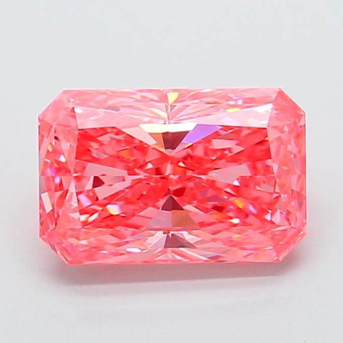 3.33 Ct. Fancy Vivid Pink Radiant Lab Grown Diamond