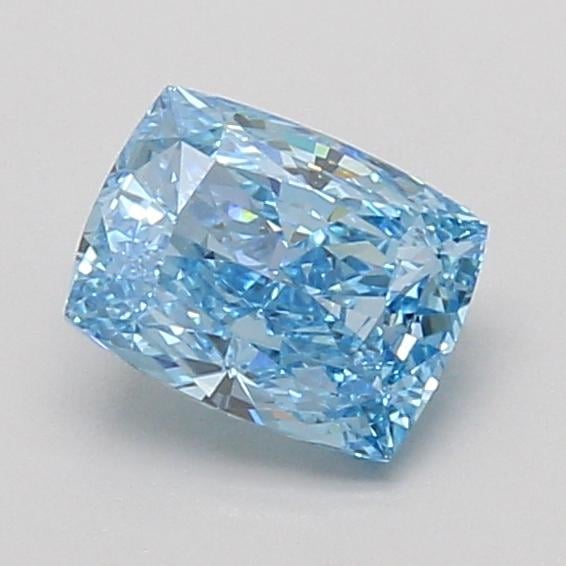 1.09 Ct. Fancy Vivid Blue Cushion Lab Grown Diamond