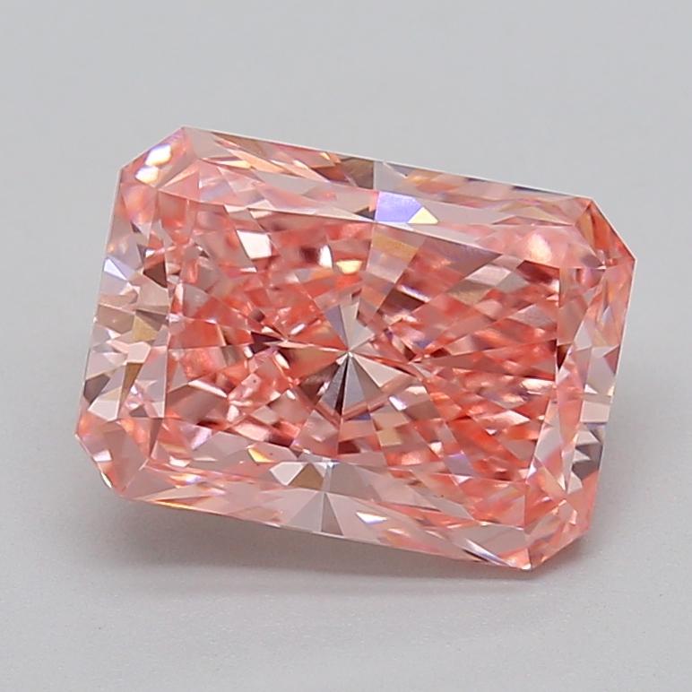 4.10 Ct. Fancy Vivid  Pink Radiant Lab Grown Diamond