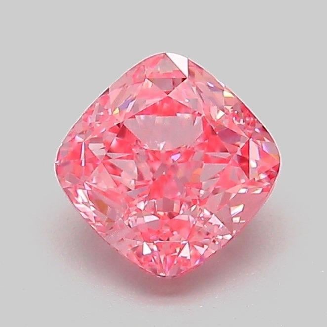 1.08 Ct. Fancy Vivid Pink Cushion Lab Grown Diamond