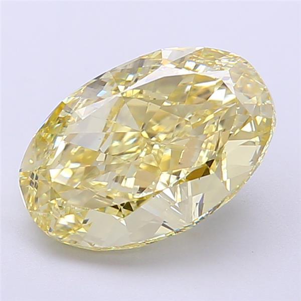 3.12 Ct. Fancy Light  Yellow Oval Lab Grown Diamond
