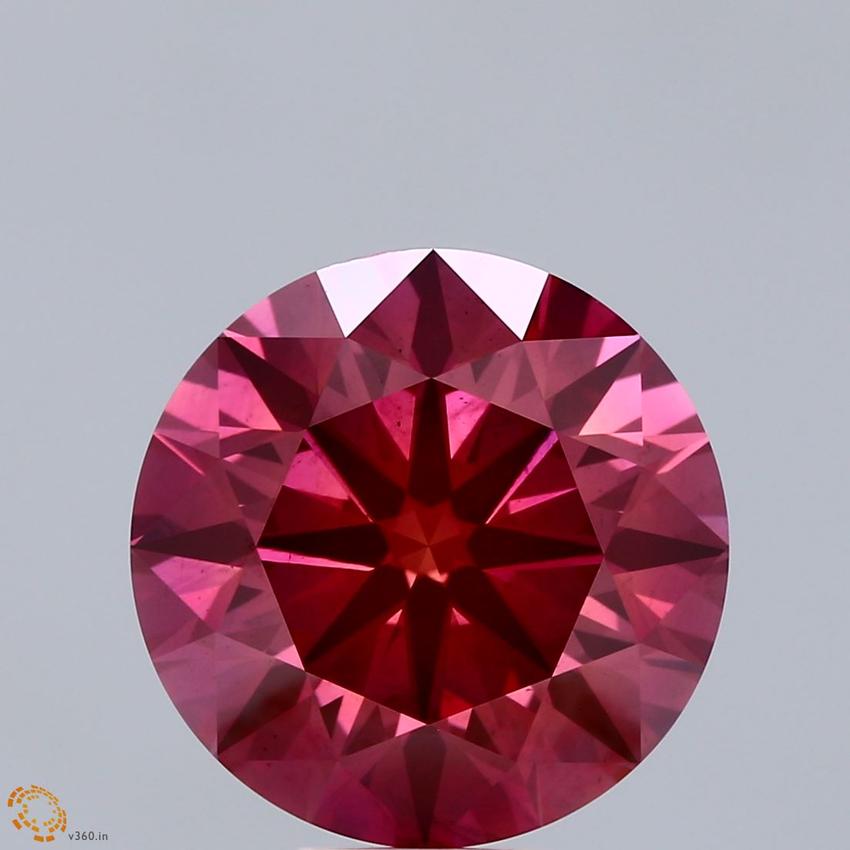 8.06 Ct. Fancy Pink Round Lab Grown Diamond